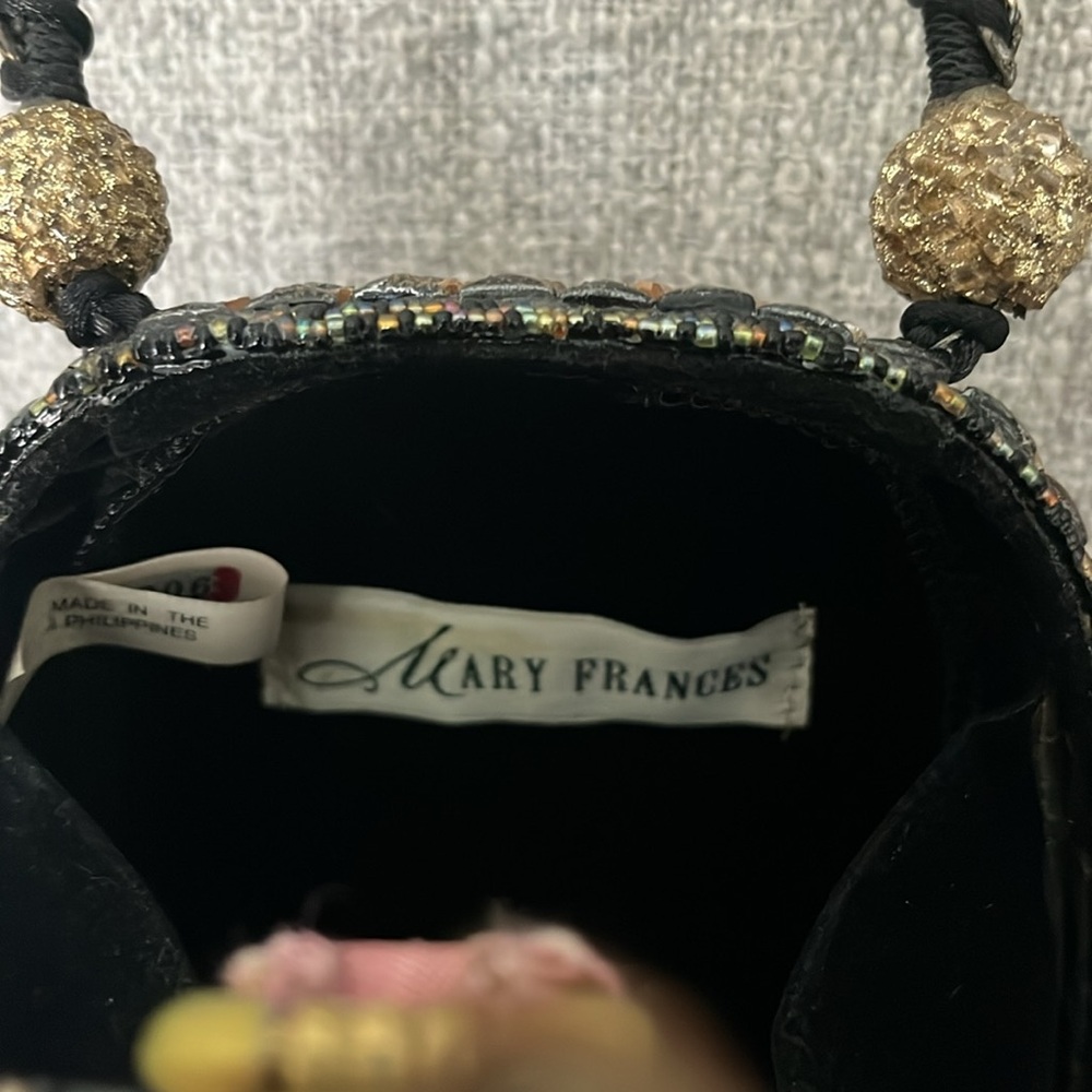 Mary Francis Bloomin Beauty 3D beaded embellished double handle purse pink gold - Picture 8 of 16